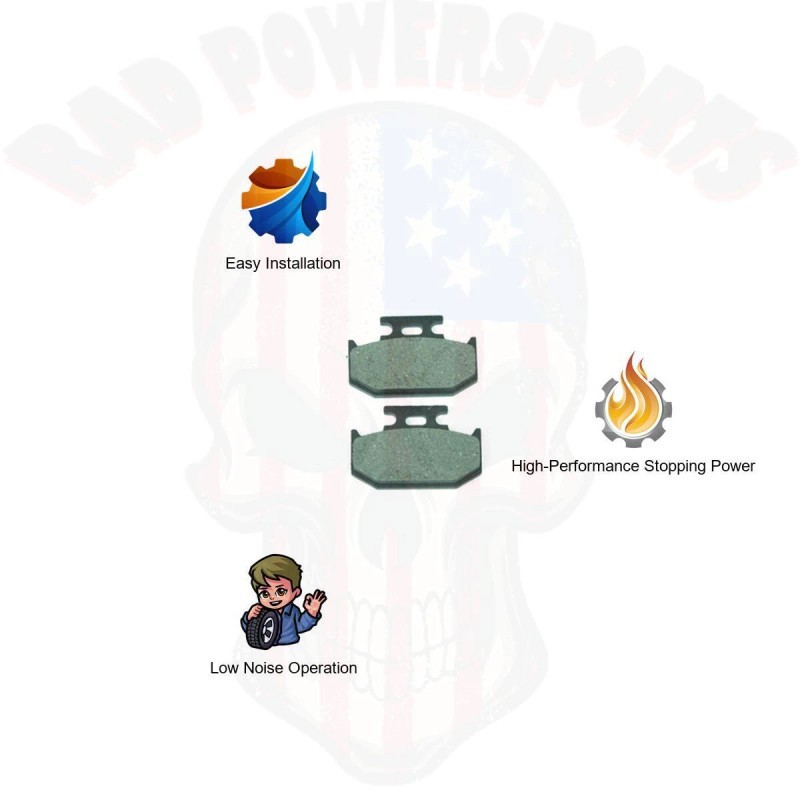 Rad Powersports Semi-Metallic Brake Pads for 1993 Suzuki DR350 -