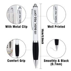 Funny Pens, 5 Pack of Rude Novelty Ballpoint Pens Gifts for Work Colleague, Funny Work Sucks Pen Set for Adults Women Men Colleague, Office Colleague Birthday or Leaving Funky Stationery Quirky Gifts