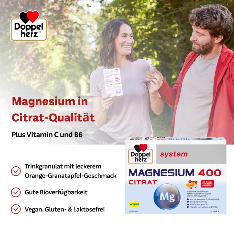 Doppelherz System Magnesium 400 Citrate - Magnesium as a Contribution
