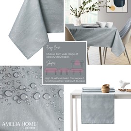 AmeliaHome Tablecloth, Lotus Effect, Water-resistant