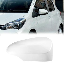 Rearview Mirror Cover Cap Door Wing Mirror Cover Cap For Toyota Yaris 2012-2019 White (Left (Driver) Side)