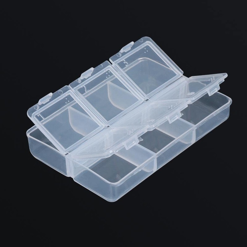 HomeSoGood 4 Pack Clear Weekly Pill Case Storage Box Transparent