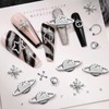 Nail Parts Punk 120 Pieces 3D Large Cross Star Planet