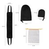 3-piece self-tanning applicator with 1-piece storage bag, self-tanning gloves, back