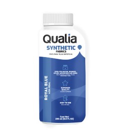 Qualia Synthetic Fabric Dye, Easy to Use, Perfect for Synthetic Fabrics: Polyester, Spandex, Nylon, and More, Ultra-Concentrated Colors for Vibrant Results, Royal Blue, 1 Pack