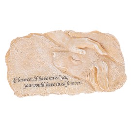 GANAZONO Dog Memorial Stone Resin Dog Tribute Ornament for Garden Outdoor Pet Grave Stone Sincere Pet Memorial to Remember Your Beloved Dog Comforting Keepsake for Pet Loss