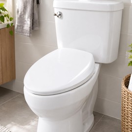 MinSha Elongated Toilet Seat Replacement, Quiet Soft Close PP Seat