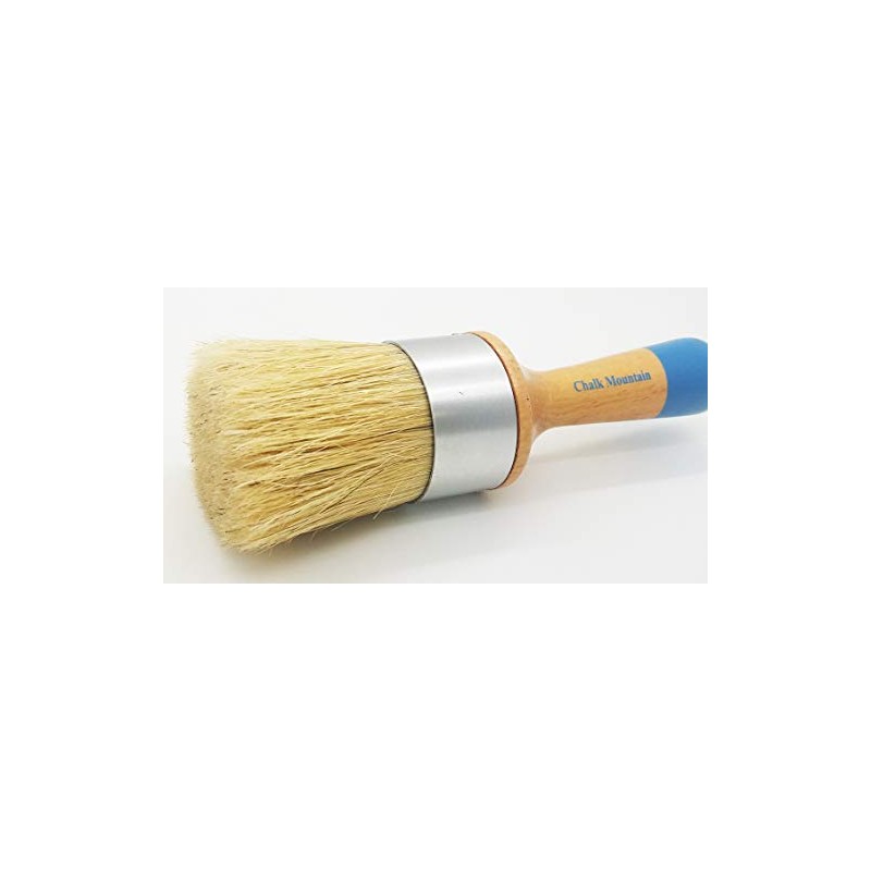 Large Round Wax Brush with Varnished Handle. Great for Painting,