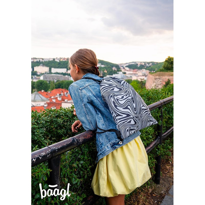 Baagl Drawstring Gym Bag, Mixture String Sackpack For School, Gym,