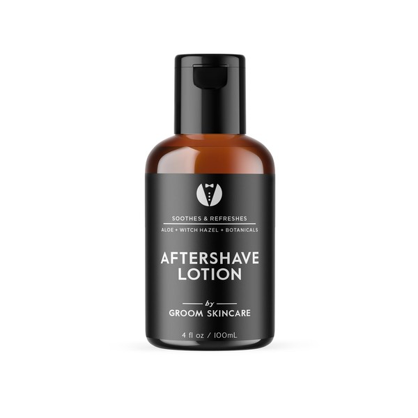 GROOM After Shave Lotion for Men | Soothing Post-Shave Moisturizer