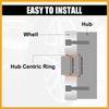 Partuto 4pcs Plastic 54.1mm to 60.1mm Car Centric Rings Wheel