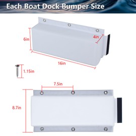 Dock Bumpers 2 Pack Total 32Inch,Boat Dock Bumper,Dock Bumper Guards Dock Bumper,Dock Bumpers Marine,Dock Post Bumpers Boat Bumpers for Docking Piling,Screws Included (White)