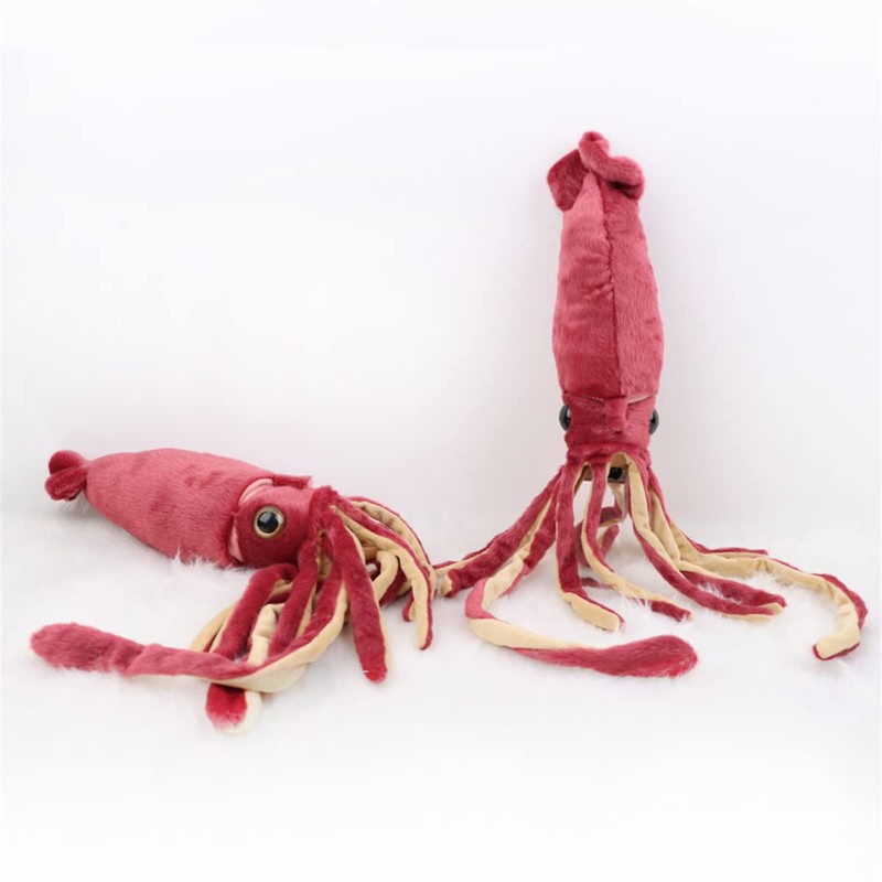 Nohito Large Giant Red Squid Stuffed Animal Plush Pillow Realistic