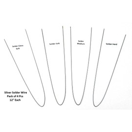 Jewelry Silver Solder Wire Assorted 4 Types Easy Soft, Soft, Medium & Hard Soldering Made in USA