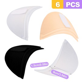 ZeriLion 3 Pairs Hook and Loop Shoulder Pads for Women Clothing 1.5cm Thick Reusable Sponge Shoulder Enhancer Pads for Blazer Suit Jacket T Shirt Dress Tops for Sloping or Uneven Shoulders