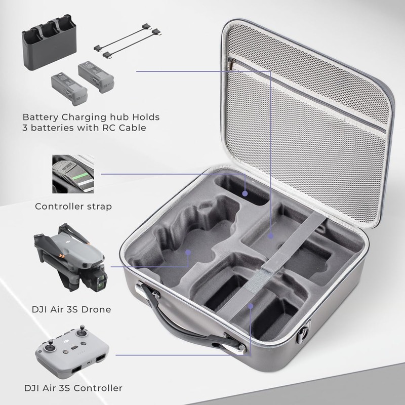Aries Carrying Case for DJI Air 3S Fly More Combo,