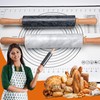 18.5 inches Marble Rolling Pin,Large Non-Stick Dough Roller,for making pizza,