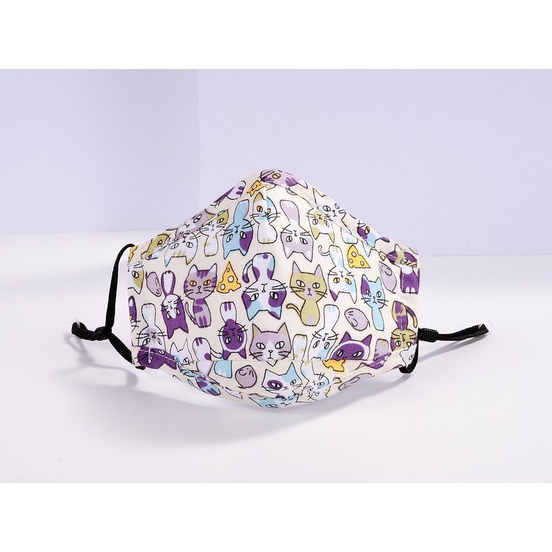 3-7 Years old Kids Face Masks Reusable, 100% Cotton, Triple