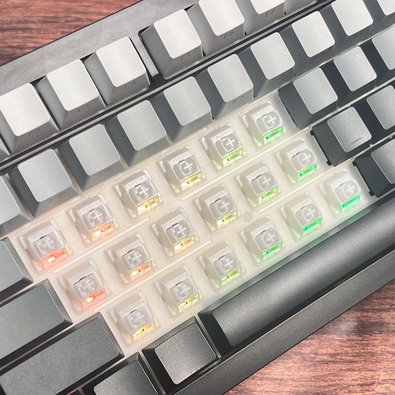 Silent White Jade Mechanical Gaming Keyboard Switch, 5-Pin Linear/Gaming/Office/Pre-Lubricated Dustproof