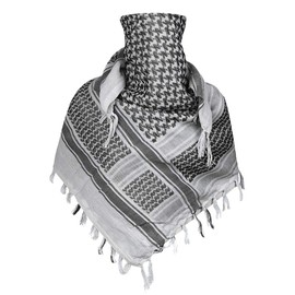 Ludus Felix Afghan Stole Shemag Scarf, Military Survival Game, Large, 100% Cotton, gray
