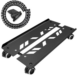 Seloom Computer Tower Stand, Adjustable PC Stand, Heavy-Duty Mobile CPU Tower Holder with Rolling Caster Wheels, Fits Most Gaming Desk Floor