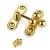 Highpoint Small Box Ball Clasp Brass 1-1/2" x 1-5/8"