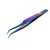 Stainless Steel Jeweler Style Tweezers #7 Multi Titanium Rainbow Color