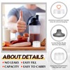 Baderke 4 Pcs Protein Powder Container 5 Layers Stackable Leakproof