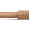 JRZOO Wood Curtain Rods, 1'' Decorative Adjustable Rustic Farmhouse Drapery