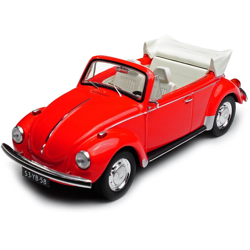 PremiumX Volkwagen Käfer Cabrio Rot Offen 1973 1/43 Modell Auto