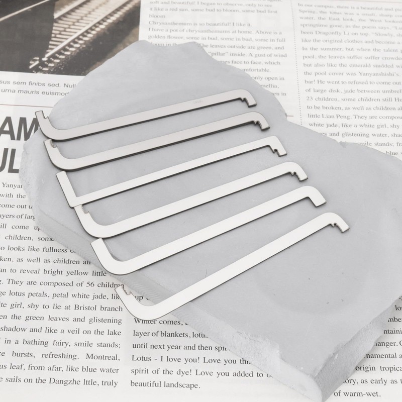 ECSiNG 6-Piece Double Head Tension Wrench Locksmith Pick Push Rod
