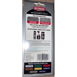 Wieman Weiman MICROFIBER CLOTH Stainless Steel Cleaning Polishing Streak Free Shine