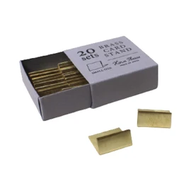 Shisei Sales Brass Card Stand Set of 20 Gold Brass Slum Card Stand Card Holder Label