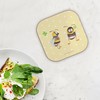 Mr. & Mrs. Panda Square Coasters Bumble Bees with Clover
