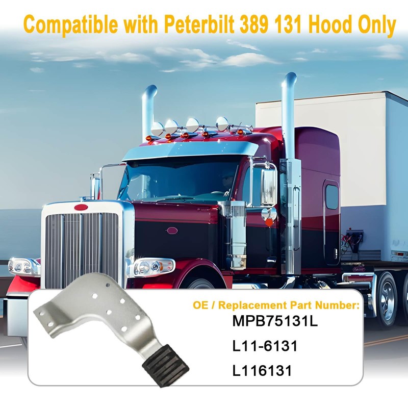 LLYZFED Left Side Hood Bracket Fit for Peterbilt 389 131