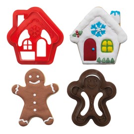 DECORA 0255094 Gingerbread Man & House Plastic Cutters 2-Piece
