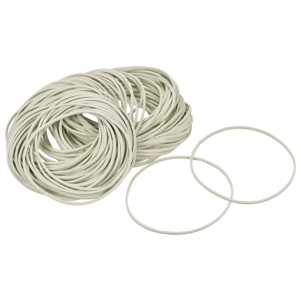 sourcing map Rubber Band White Stretchable Rubber Elastic Band 2.3inch