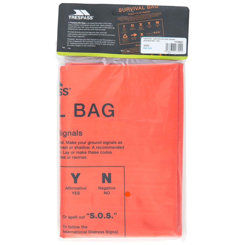 Trespass Radiator, Orange, Rettungsdecke / Thermodecke / Rettungsfolie / Survival