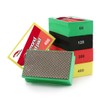 HOMESOM Diamond Hand Polishing Pads Foam Back Sanding Blocks for