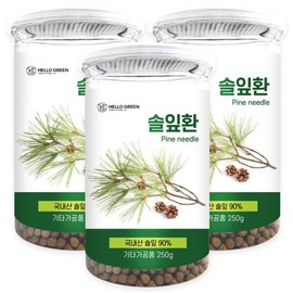헬로우그린 국산 솔잎환 250gX3(통) 총750g 송엽 소나무잎환 Hello Green Domestic Pine Needle Powder 250gX3(Total 750g) Songyeop Pine Leaf Powder
