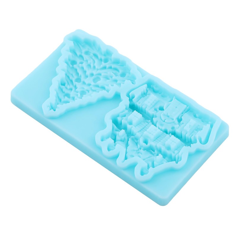 Christmas Tree Silicone Molds Christmas House Fondant Mold