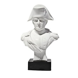 danila-souvenirs French Emperor Napoleon Bonaparte Marble Bust Statue Sculpture 5.3'' White