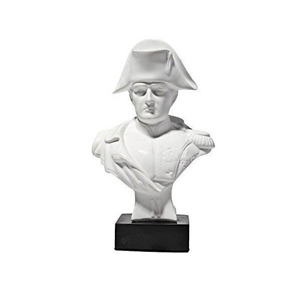 danila-souvenirs French Emperor Napoleon Bonaparte Marble Bust Statue Sculpture 5.3'' White