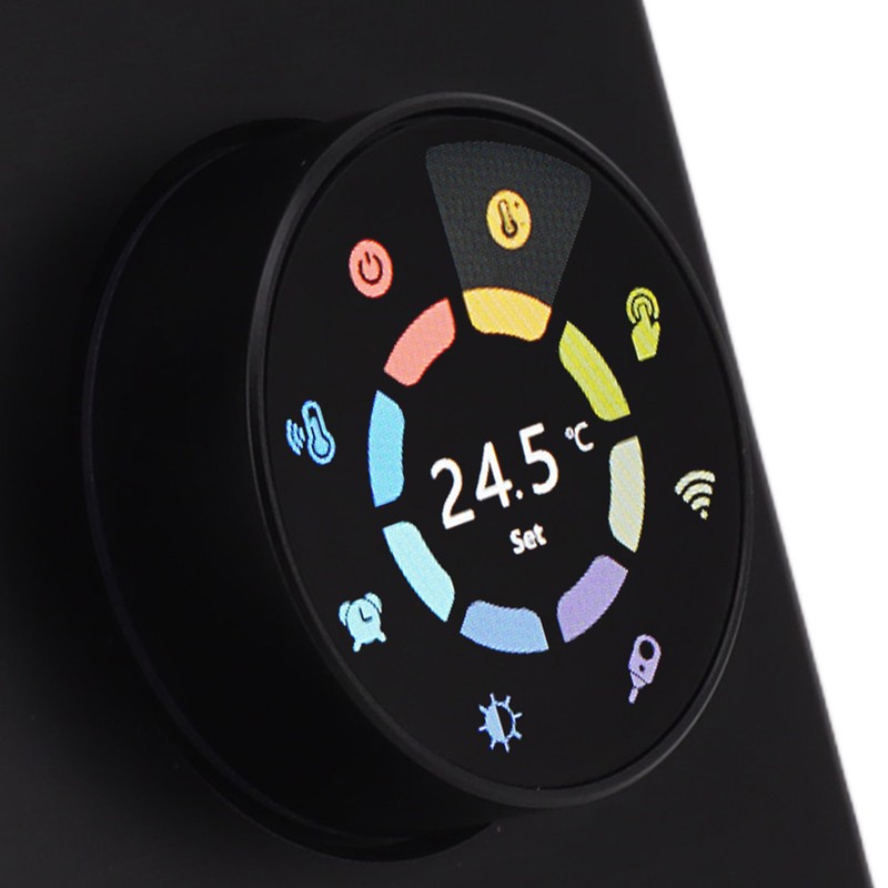 Smart Thermostat Black App Remote Control Timing Energy Saving High