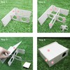 Amonk 10x8x4in Multi-Chamber with Play Tunnel Hamster House for Small