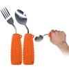 Ehucon Adaptive Utensils Angled Spoon and Fork for Hand Tremors