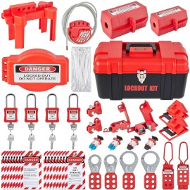 Vevor 42 PCS Lockout Tagout Kits Electrical Safety Kit Lockouts,Hasps