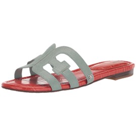 Sam Edelman Bay Fray Sandalia para mujer, Tide Blue/Orange Poppy, 22 cm
