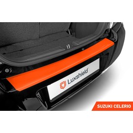 Luxshield Car Bumper Protector Set for Suzuki Celerio LF I 2014-2019 - Rear Bumper guards for cars, anti scratch, Paint Protector For Sill Lip - Carbon Black