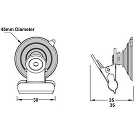 Dzina Bulk Suction Cups with Bulldog Clips | Home Living Room Window Door Show Sucker Clamp 45mm Pack of 2